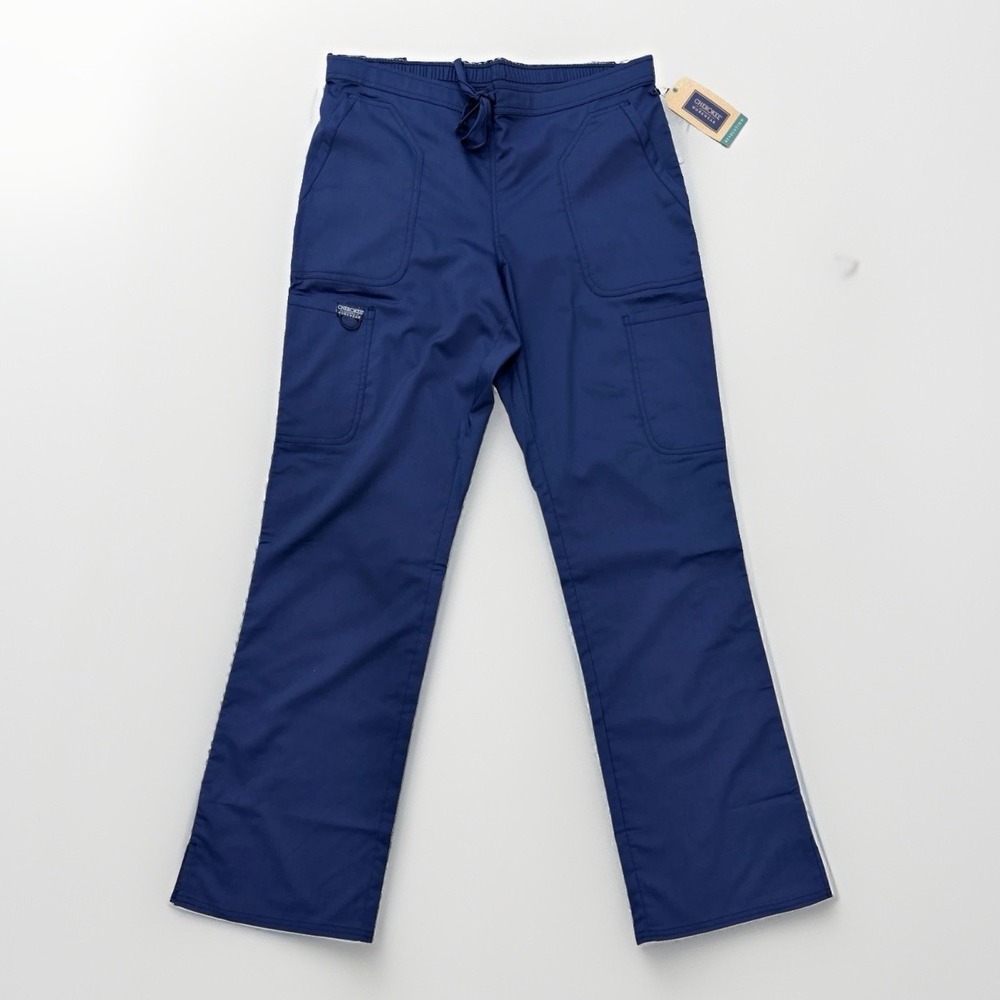 TWO Cherokee Workwear Revolution Women's Navy Blue Scrub Pants M Tall